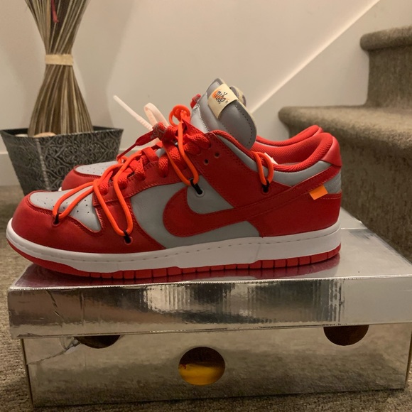 Nike dunk low off-white red university - Picture 3 of 8